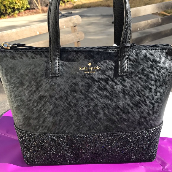 ➕Kate spade Ina Greta Court black glitter bag - Picture 6 of 8